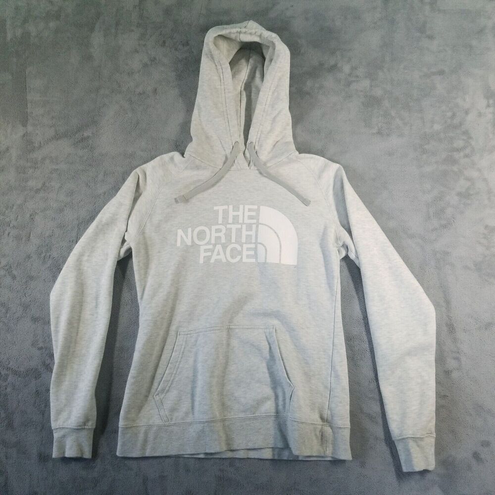 North Face Hoodie Sweatshirt Womens Size Small Gray Logo Outdoors